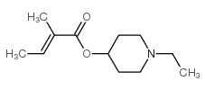 2-Butenoicacid,2-methyl-,1-ethyl-4-piperidinylester,(2E)-(9CI)结构式