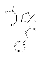 benzyl 6-alpha-(1-hydroxyethyl)penicillanate Structure