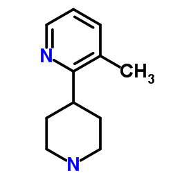 3-Methyl-2-(4-piperidinyl)pyridine结构式
