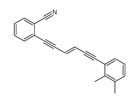 2-[6-(2,3-dimethylphenyl)hex-3-en-1,5-diynyl]benzonitrile Structure