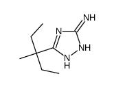 5-(3-methylpentan-3-yl)-1H-1,2,4-triazol-3-amine结构式