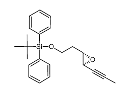 tert-butyl(diphenyl){2-[(2S,3S)-3-(prop-1-ynyl)oxiran-2-yl]ethoxy}silane结构式