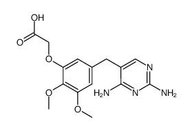 [5-(2,4-Diamino-pyrimidin-5-ylmethyl)-2,3-dimethoxy-phenoxy]-acetic acid Structure