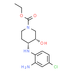 ethyl cis-4-[(2-amino-4-chlorophenyl)amino]-3-hydroxypiperidine-1-carboxylate结构式