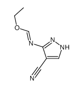 ethyl N-(4-cyano-1H-pyrazol-5-yl)methanimidate Structure