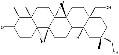 (20S)-28,30-Dihydroxy-D:A-friedooleanan-3-one structure