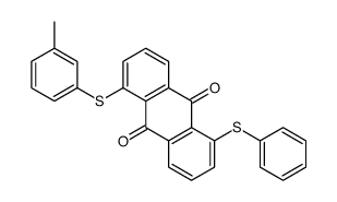 1-(3-methylphenyl)sulfanyl-5-phenylsulfanylanthracene-9,10-dione Structure