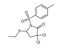 3,3-dichloro-5-ethylthio-1-(toluene-4-sulfonyl)pyrrolidin-2-one Structure