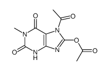 Xanthine,7-acetyl-8-hydroxy-1-methyl-,acetate (3CI) structure