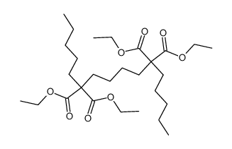 hexadecane-6,6,11,11-tetracarboxylic acid tetraethyl ester结构式