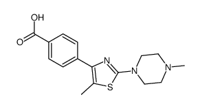 4-[5-methyl-2-(4-methylpiperazin-1-yl)-1,3-thiazol-4-yl]benzoic acid Structure