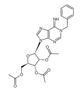 2',3',5'-tri-O-acetyl-1-benzyladenosine结构式