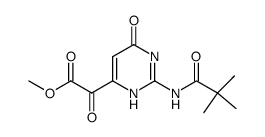 methyl <2-pivalamido-4(1H)-oxopyrimidin-6-yl>glyoxylate结构式