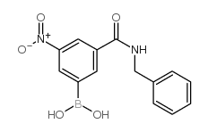 3-(BENZYLCARBAMOYL)-5-NITROPHENYLBORONIC ACID structure