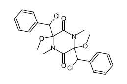 3,6-di(α-chlorobenzyl)-3,6-dimethoxy-1,4-dimethylpiperazine-2,5-dione结构式