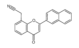 2-(2-(naphthalen-2-yl)-4-oxo-4H-chromen-8-yl)acetonitrile结构式
