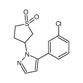 3-[5-(3-chlorophenyl)pyrazol-1-yl]thiolane 1,1-dioxide结构式