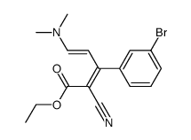 ethyl 3-(3-bromophenyl)-2-cyano-5-dimethylaminopenta-2,4-dienoate结构式