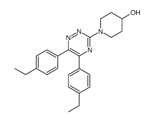 1-[5,6-bis(4-ethylphenyl)-1,2,4-triazin-3-yl]piperidin-4-ol Structure