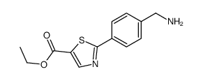 ethyl 2-[4-(aminomethyl)phenyl]-1,3-thiazole-5-carboxylate结构式