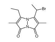 3-(1-Bromo-ethyl)-5-ethyl-2,6-dimethyl-pyrazolo[1,2-a]pyrazole-1,7-dione Structure