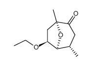 4-exo,6-endo-6-ethoxy-1,4-dimethyl-8-oxabicyclo<3.2.1>octan-2-one Structure