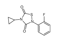 4-cyclopropyl-2-(2-fluorophenyl)-1,2,4-thiadiazolidine-3,5-dione结构式