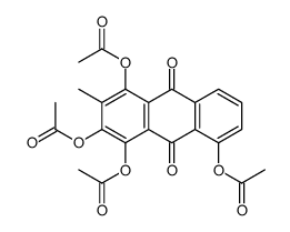 (5,7,8-triacetyloxy-6-methyl-9,10-dioxoanthracen-1-yl) acetate Structure