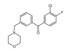 3-CHLORO-4-FLUORO-3'-MORPHOLINOMETHYL BENZOPHENONE picture