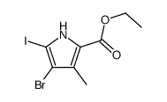 ethyl 4-bromo-5-iodo-3-methyl-1H-pyrrole-2-carboxylate Structure