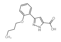 5-(2-Butoxy-phenyl)-2H-pyrazole-3-carboxylic acid structure