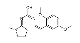 1-[2-(2,5-dimethoxyphenyl)ethenyl]-3-(1-methylpyrrolidin-2-ylidene)urea结构式