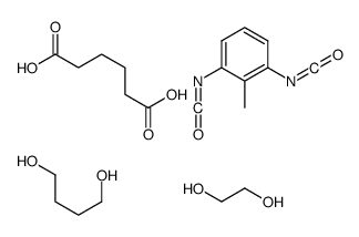 己二酸与1,4-丁二醇、1,3-二异氰酸甲苯和乙二醇的聚合物结构式