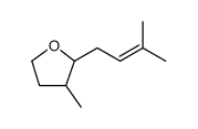 Furan, tetrahydro-3-methyl-2-(3-methyl-2-buten-1-yl) Structure