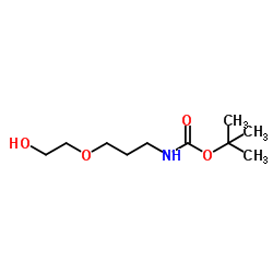 (3-(2-羟基乙氧基)丙基)氨基甲酸叔丁酯结构式