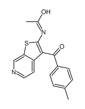 N-[3-(4-methylbenzoyl)thieno[2,3-c]pyridin-2-yl]acetamide结构式