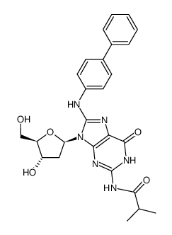 N2-isobutyryl-8N-(4-bisphenylamino)-2'-deoxyguanosine结构式