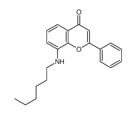 8-(hexylamino)-2-phenylchromen-4-one Structure