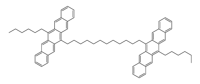 6-hexyl-13-[12-(13-hexylpentacen-6-yl)dodecyl]pentacene结构式