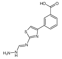 3-[2-(hydrazinylmethylideneamino)-1,3-thiazol-4-yl]benzoic acid Structure