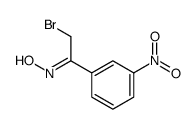 N-[2-bromo-1-(3-nitrophenyl)ethylidene]hydroxylamine Structure