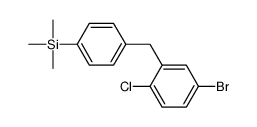 [4-[(5-bromo-2-chlorophenyl)methyl]phenyl]-trimethylsilane Structure