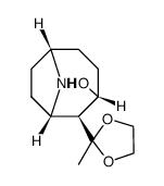 2-(2-methyl-1,3-dioxolan-2-yl)-2-azabicyclo(4.2.1)-nonan-3-ol结构式