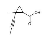 Cyclopropanecarboxylic acid, 2-methyl-2-(1-propynyl)- (7CI) Structure