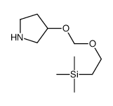 3-[[2-(三甲基甲硅烷基)乙氧基]甲氧基]-吡咯烷结构式