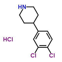 4-(3,4-Dichlorophenyl)piperidine hydrochloride (1:1) Structure