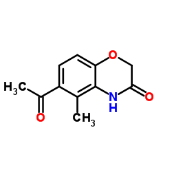 6-Acetyl-5-methyl-2H-1,4-benzoxazin-3(4H)-one结构式