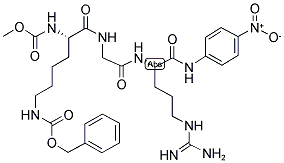 Methoxycarbonyl-Lys(Z)-Gly-Arg-pNA hydrochloride salt structure