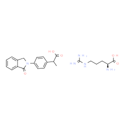 L-arginine mono[4-(1,3-dihydro-1-oxo-2H-isoindol-2-yl)-α-methylbenzeneacetate] structure