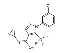 1-(3-chlorophenyl)-N-cyclopropyl-5-(trifluoromethyl)pyrazole-4-carboxamide结构式